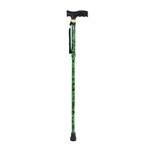 Extendable wooden handled walking stick with camouflage pattern