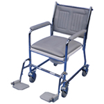 Flat Packed Linton Mobile Wheeled Commode