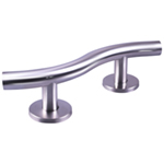 Luxury Curved Stainless Steel Grab Bar in a Polished Finish