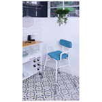 Multi-Use Perching Stool with Padded Backrest