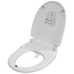 E Loo Toilet Seat with Bidet Cleaning featuring a Warm Air Dryer, Night Light and Heated Seat Comfort Function