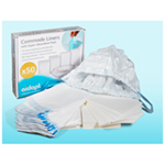 Commode Liners with Absorbent Pads - Box of 50