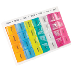 Colourful Week Day Multi Pill Dispenser