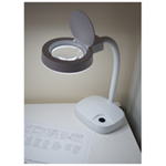 Eagle Desktop Fluorescent Gooseneck Illuminated Magnifier With 3.5