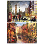 St Helens Home and Garden Twin Pack of 500 Piece Jigsaw Puzzles - London to Venice